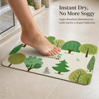 Diatomaceous Earth Bath Mat, Quick Dry Non-Slip Absorbent Floor Mat for Bathroom