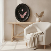 Oval Picture Ebony-Hued Oval Frame Decorative for Wall Hanging