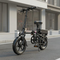 High Speed Engine Portable Folding Electric Bike Anti-Slip Tires Folding Electric Bicycle App Control Compact Electric Cycle Smart Unlock for Commuting, Travel