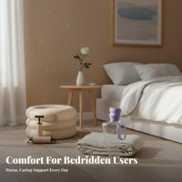Soft Material Inflatable Bedpan Pressure Relief Bedridden Patient Commode Easy to Clean Inflatable Pad Toilet Ergonomic for Incontinence Patients, Disabled Individuals, People with Paralysis, in Bed, Nursing Home, Hospital, Bedroom