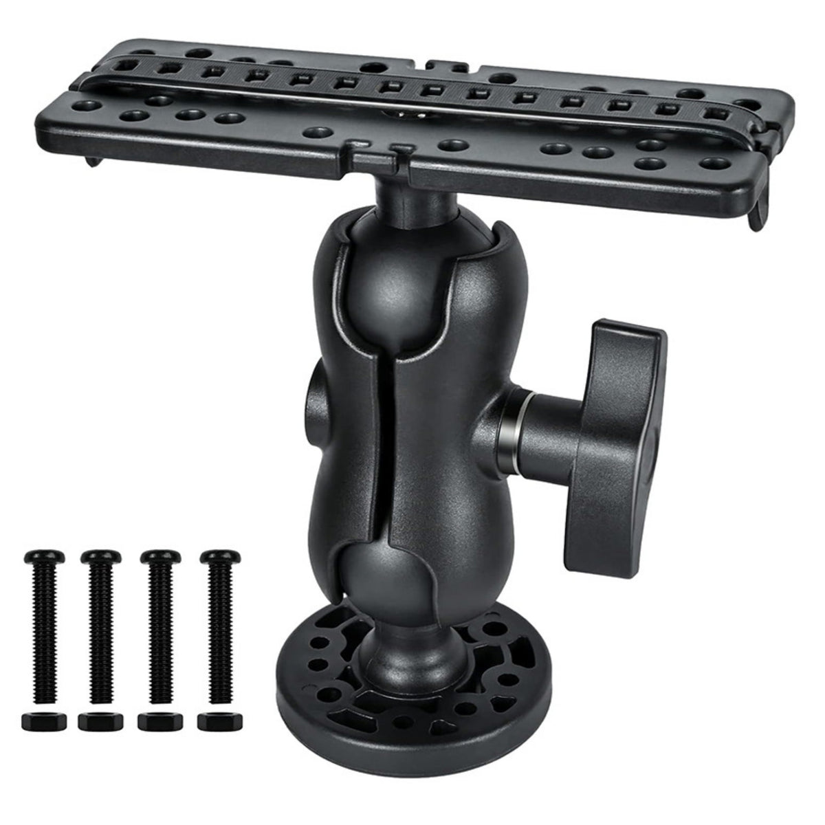 Marine Locator Mount with Round Base 360-Degree Rotatable Kayak Marine Locator Mount Adjustable Multi-Hole for Anglers, Kayaks