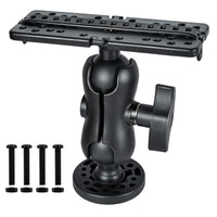 Marine Locator Mount with Round Base 360-Degree Rotatable Kayak Marine Locator Mount Adjustable Multi-Hole for Anglers, Kayaks