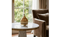 Brass Storage Jar Gilded Jar Hand-Applied Container with Lid for Dresser