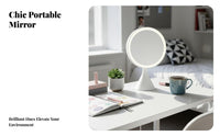 light-emitting diode Light Lighted Makeup Mirror Portable Lighted Vanity Mirror Adjustable Brightness individual wellness Item crystal clear for Students, Women, female individuals, Dorm Room, Dressing Table, Bedroom, Bathroom