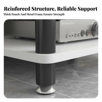 Strong Load-Bearing Audio Media Component Rack Heavy Duty Audio Stand Rack Stable Design 4-Tier Amplifier Stand Space-Saving for Living Room