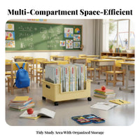 beneath-desk storage container with casters Rolling Wire Basket adaptable for Study Room