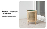 Basket Plant Stand Nordic Design House Decoration Natural Look for Indoor
