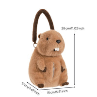Cute Fuzzy Tissue Holder with Strap Soft Cartoon Animal Tissue Holder for Road Trips