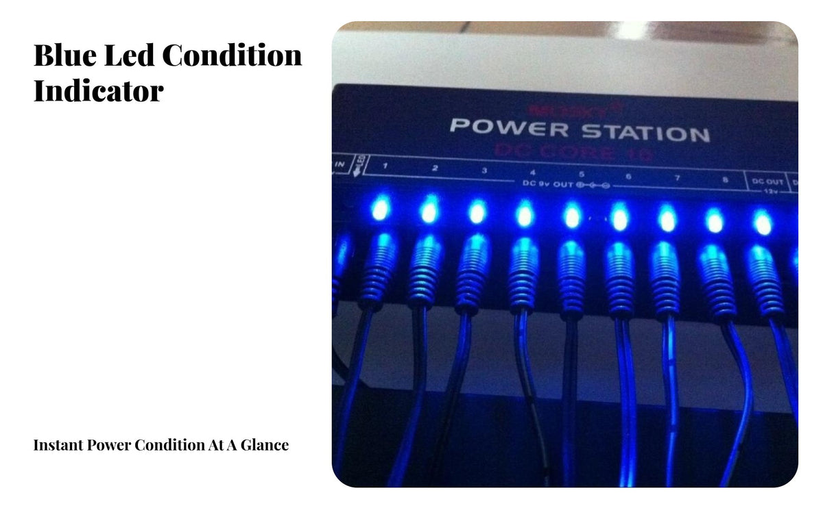10 Output Effects Power Supply Low Noise Isolated Guitar Effects Power Supply Short Circuit Protection Musical Instrument Accessory for Guitarists