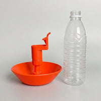 Automatic Cup Chicken Water Dispenser Polymer Chick Drinker, Cage-Mounted Poultry Water Feeder, Easy Clean Red/White/Blue