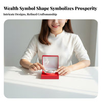 24 Pieces Feng Shui Wealth Gold Ingot Prosperity Symbol Majestic Ancient Avian Ingot Chinese Gold Ingot Copy Small Size for Home
