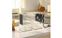 Bird Grain Husk Blower Machine USB Powered Bird Seed Cleaner with Blower Fan Seed Separator with Collection Bins Acrylic