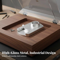 Tonearm Conversion Plate Aluminum Alloy Tonearm Mounting Plate Turntable Arm Board for Audiophiles