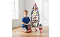 Space Spacecraft Building Set Large Size Wooden Spacecraft Playset Interactive Play Plaything for Kids, Kids