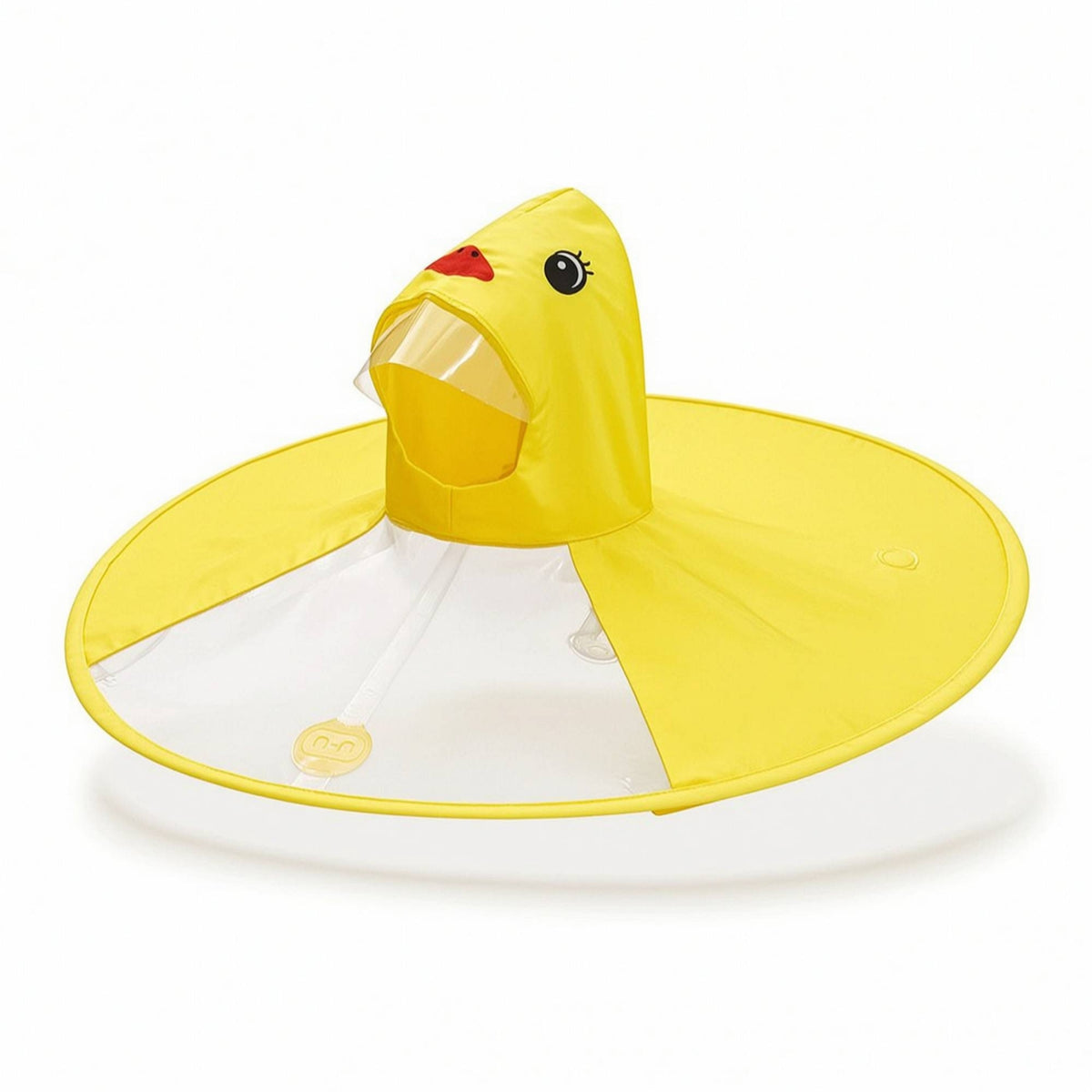 Yellow Duck Raincoat Lightweight Hooded Rain Poncho Long-Lasting Hooded Raincoat Handshands-off for Rainy Days, School Runs