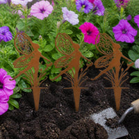 Garden Fairy Metal Silhouette Stakes for Outdoor Lawn Decor