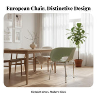 Unique Back Design Ribbed Shell Chair Modern Design Indoor Furniture Ergonomic Backrest Versatile Use for Business Owners, Interior Decorators, Homeowners, Dining Room, Office, Commercial Areas, Kitchen