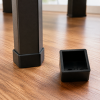 XinHuiYang 20x20mm Square PVC Soft Furniture Leg Caps, Non-Slip Wear-Resistant Table Chair Feet Covers