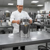 Sealed Stainless Steel Barrel Carrying Handle Stainless Steel Storage Barrel Rounded Base