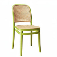 Waterproof Woven Backrest Chair Sun-Resistant Upholstered Armless Chair Sturdy Build Dining Seat Breathable Design for Interior Designers, Restaurant Owners, Patio, Balcony, Meeting Room, Office