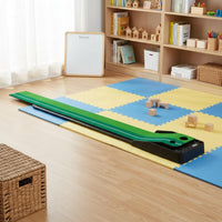 Golf Putting Practice Mat Set Anti-Slip Rubber Base Automatic Ball Return Putting Mat Portable Golf Putter Practice Board for Children, Office, Home