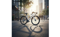 24 Speed Lightweight Road Bike Anti-Slip Tires Racing Cycle Internal Cable Routing Drop Bar Cycle Aerodynamic Frame for Commuting