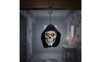 Moving Cranium Head Animatronic Cranium with Light-up Eyes Motion-Activated Halloween Prop for Porch, Doorway