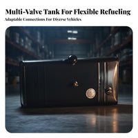 Heavy Duty Truck Auxiliary Fuel Reservoir Large Capacity Auxiliary Reservoir Long-Lasting Construction for Farmers, Mechanics, Trucks