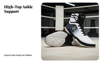 High-Performance Striking Shoes Ankle Support High Performance Striking Shoes Anti-Slip Sole Muay Thai Training Sneakers for Women, Wrestlers
