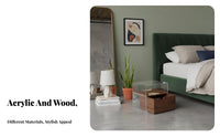 Nightstand Drawer Elegant Design Easy Mobility for Living Room