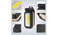 Long-Lasting LED Work Light with Bracket Foldable COB Work Light Rugged Lighting Handsunrestricted for Mechanics, Workshop, Auto Repair, Camping, Emergency