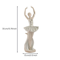 Ballet Dancer Figurine with Gold Accents Elegant Ceramic Ballerina Figurine