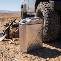 Petrol Container with Handle Vertical Jerrycan with Screw Cap Petrol Container Spout for Drivers, Vehicle Emergency
