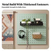 tool-free installation Assorted fastener and container Kit Customizable Layout Pegboard reachory adaptable vertical Organizer Space-Saving for DIY aficionados, homeowners, Craft Room, Workshop, worktable, Home Office