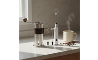 Manual Coffee Grinder Anti-Slip Grip Hand Coffee Bean Grinder Kitchen Gadget Lightweight Viewing Window for Travelers, Camping