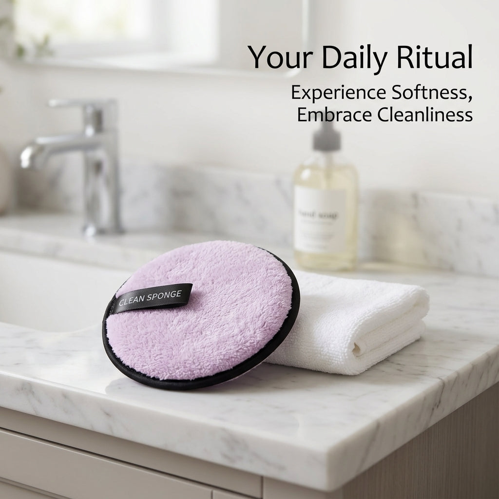 Reusable Makeup Cloths Flannel Material, Washable Facial Cleansing with Only, Eco Cleaning Wipes, 10 12cm Diameter Soft Short Pile
