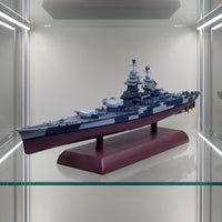 Diecast Metal Battleship Model Detailed Battleship Model with Display Base Realistic Classic for History Buffs