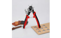 Sharp Punches Leather Belt Hole Puncher Heavy Duty Belt Hole Punch Tool Clean Cut Rotary Punch Tool Ergonomic Grip for Leatherworkers, Crafters, DIY Enthusiasts, Crafting, Workshop