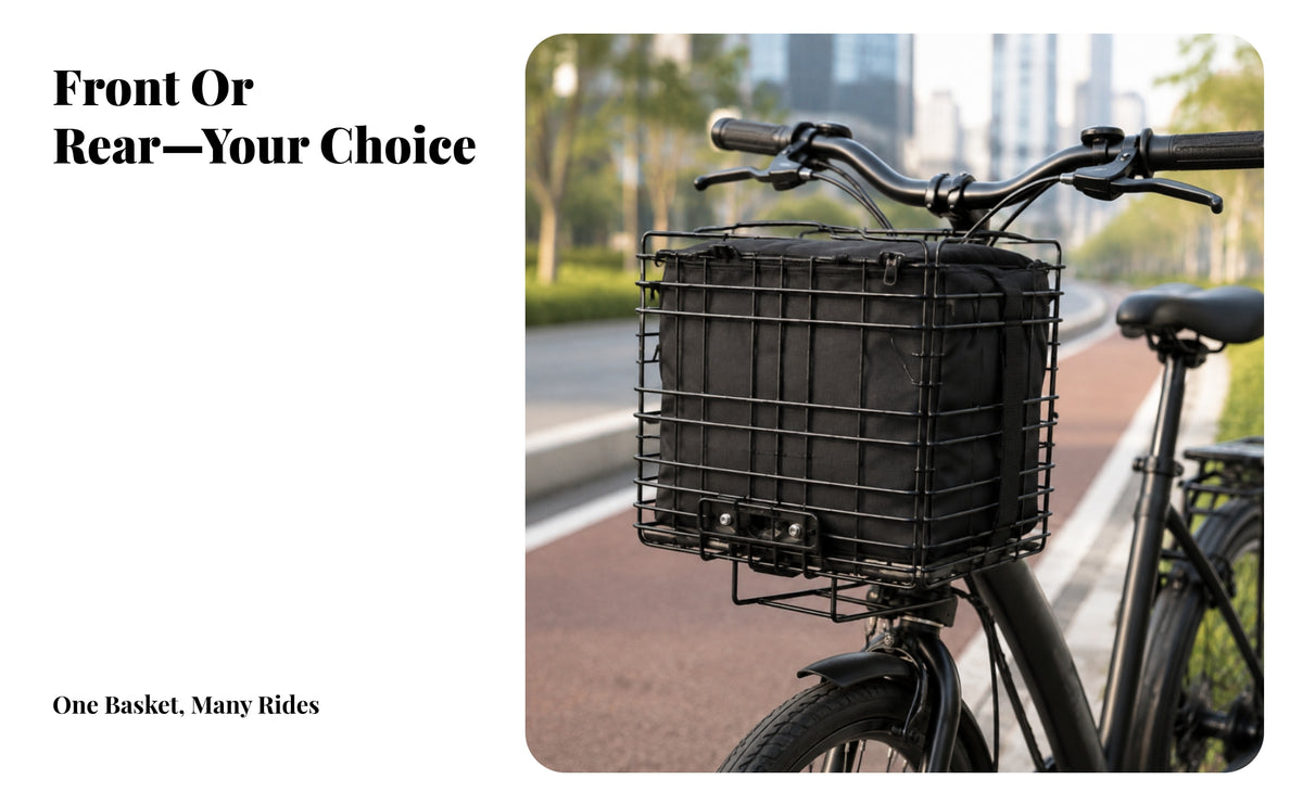 Space-Saving Folding Bike Basket