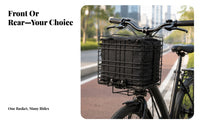 Space-Saving Folding Bike Basket