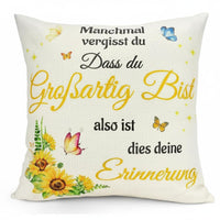 Linen Message Pillow Sham Machine Washable Family Gift Pillow Cover for Mom, Son