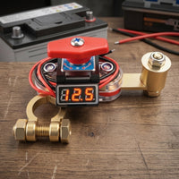 Parasitic Drain Protection Battery Disconnect Switch with Digital Voltage Display Heavy Duty Battery Disconnect Switch Corrosion-Resistant Low Resistance for Car Owners