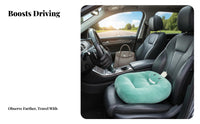 Motorist's Angled Pillow Increases Driving Height Booster Improves Visibility Ergonomic Design for Short motorist's