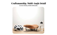 Vintage Leather Bike Saddle Comfortable Retro Cowhide Bike Cushion