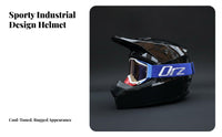 Full Face Motocross Helmet Shell Bike Full Face Helmet Lightweight Guarding Gear for Kart Racers, Motorcyclists