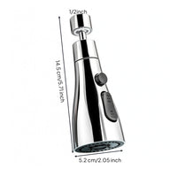 Kitchen Faucet Extender Splash Reducing Spray Head Adapter Rotating Tap Nozzle 360 Degree Rotatable Home Fixture Easy to Install