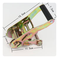 Secure Locking Mechanism Ratchet Buckle Heavy Duty Tie-down Buckle for Cargo Securing, Load Hauling, Moving