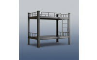 Bunk Bed with Mattress Heavy Duty Bunk Bed with Wooden Boards Space-Saving Furniture for Students, Adults, Dormitory, Hostel, Employee Quarters