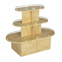 Multi-Functional Island Display Shelf Versatile Retail Display Cabinet Sturdy Construction Retail Fixture Easy Assembly for Shopkeepers, Supermarket Managers, Small Business Owners, Shopping Mall, Temporary Shops, Boutique, Trade Exhibition S