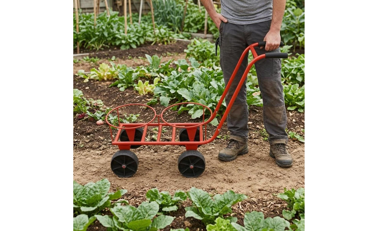 Fruit Picking Cart Tubular Frame Vegetable Picking Wire Structure Grid Garden Tool for Gardens